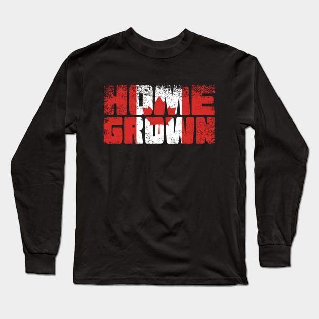 Home Grown Canadian Flag Long Sleeve T-Shirt by ThyShirtProject - Affiliate